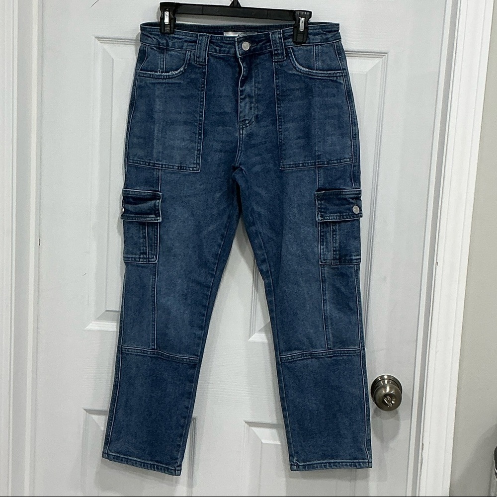 Women’s KanCan Blue Cargo Pants